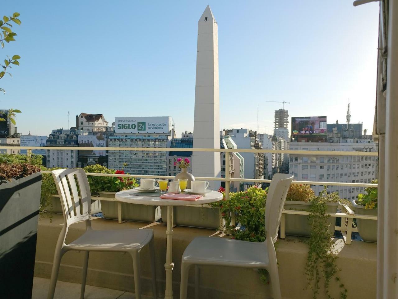 Ferienwohnung Penthouse Frente Al Obelisco Con Terraza Buenos Aires Exterior foto